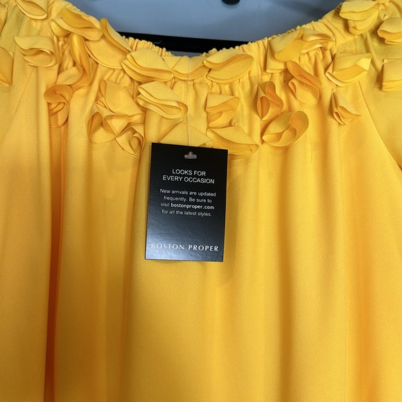 Brand new Boston Proper 3d Floral Bubble Sleeve Shift Dress! Never worn - Picture 8 of 9